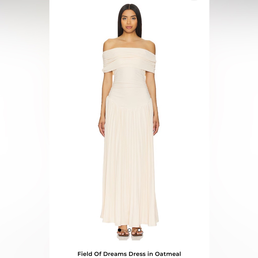 Elegant Off-Shoulder Cream Dress